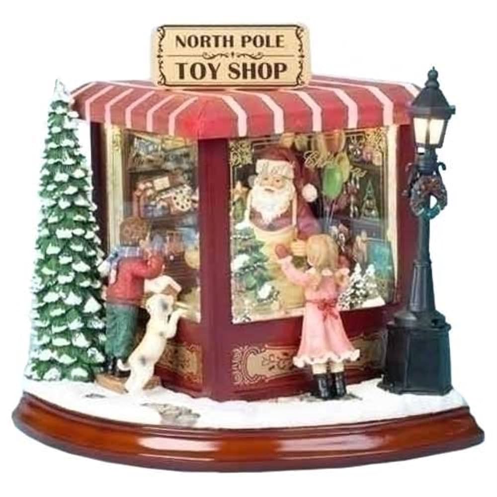 クリスマス 置物 NORTH POLE TOY SHOP Amazon.com: Santas North Pole Toy Shop : Home & Kitchen